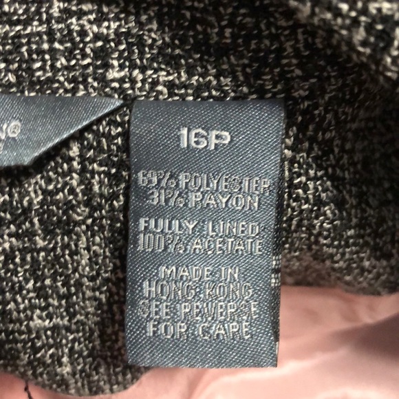 Hillard & Hanson b/w tweed blazer size 16P - Picture 6 of 7